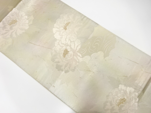 JAPANESE KIMONO / ANTIQUE FUKURO OBI / SILK / WOVEN STREAM / BY HATTORI ORIMONO